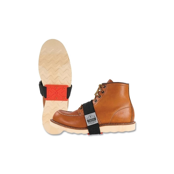 TREX Mid-Sole Ice Cleats, Flat Sole, 12 Tungsten Carbide Studs Per Cleat, Orange