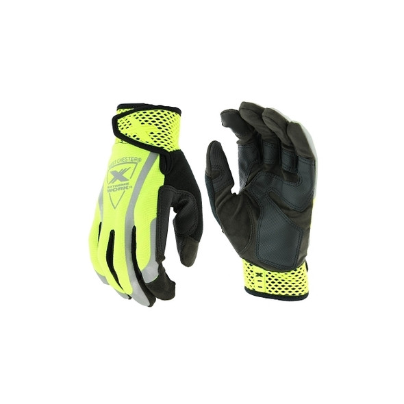 Extreme Work Safety Gloves, Synthetic Leather, Medium, Green