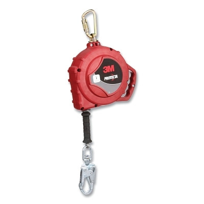 Protecta® Self-Retracting Lifelines, 3590040, 66 ft, Swivel Snap Hook, Galvanized Steel Cable, Single Leg, 420 lb