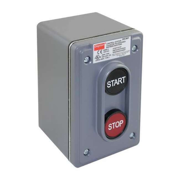 Dayton Push Button Control Station,1NO/1NC,22mm 20C801