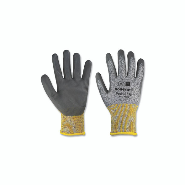 WorkEasy® Gloves, 7313G, Nitrile Palm Coating, X-Large, Gray/Yellow