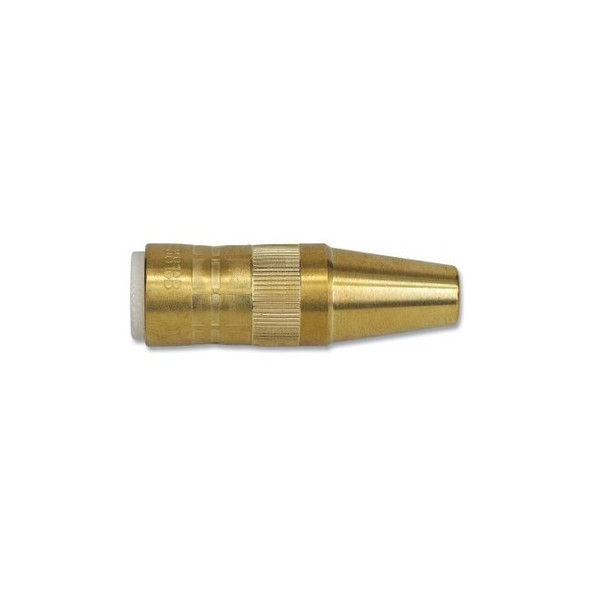 Centerfire™ Style MIG Gun Nozzle, 3/8 in Bore, 1/8 in Recess, Slim, Brass