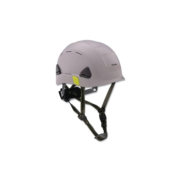 Fibre-Metal Climbing Style Safety Helmet, Type II, Dual Locking Rachet Suspension, Vented, Gray