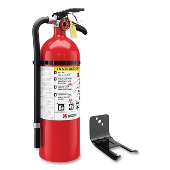 Pro Multi-Purpose Fire Extinguisher, ABC Fire Type, 5 lb Capacity, Includes Wall Hanger, 4 EA/CA