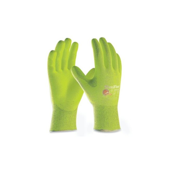 MaxiFlex® Ultimate™ Nitrile Coated Micro-Foam Grip Gloves, Large, High-Vis Yellow