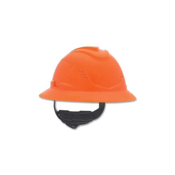 V-Gard® C1™ Hard Hat, Fas-Trac® III 4 Point Ratchet, Vented, Hi-Viz Orange