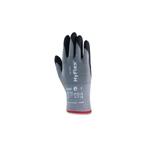 11-571 Nitrile-Coated Palm Cut-Resistant Gloves, Size 11, Black/Gray, Vend Pack