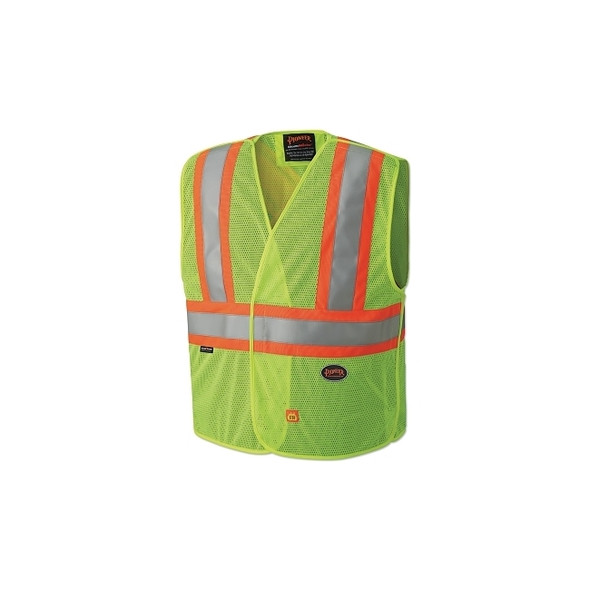 6914AU/6916AU Hi-Vis Flame Resistant Vest, Size S/M, Yellow/Green
