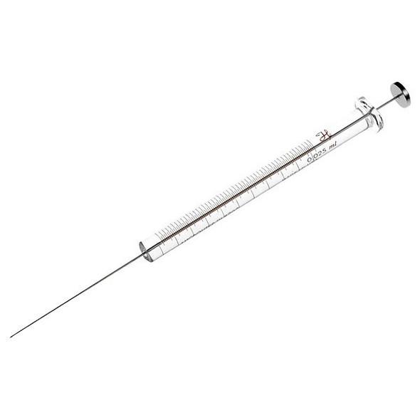 Hamilton Syringe, Borosilicate Glass, 25 ul, Sterile, Cemented, Cemented 80400