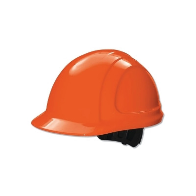 North Zone N10 Ratchet Hard Hat, 4 Point, Front Brim, Hi-Vis Orange Pack of 12