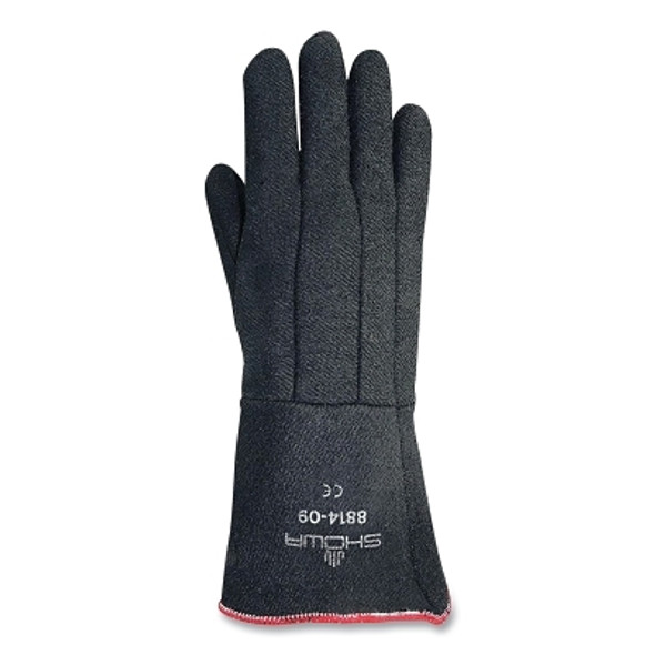 Heat-Resistant Gloves, 14 in L, Black