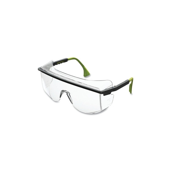 Avatar™ Plus OTG Safety Glasses, Clear Polycarbonate Lens, Ultra-dura®/ Uvextreme® AF, Green, Nylon Frame