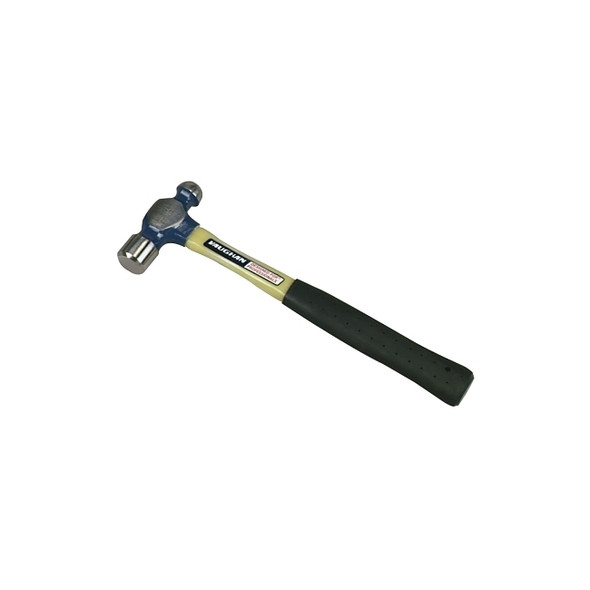 Ball Pein Hammer, Straight Fiberglass Handle, 13 in, Forged Steel 12 oz Head Pack of 4