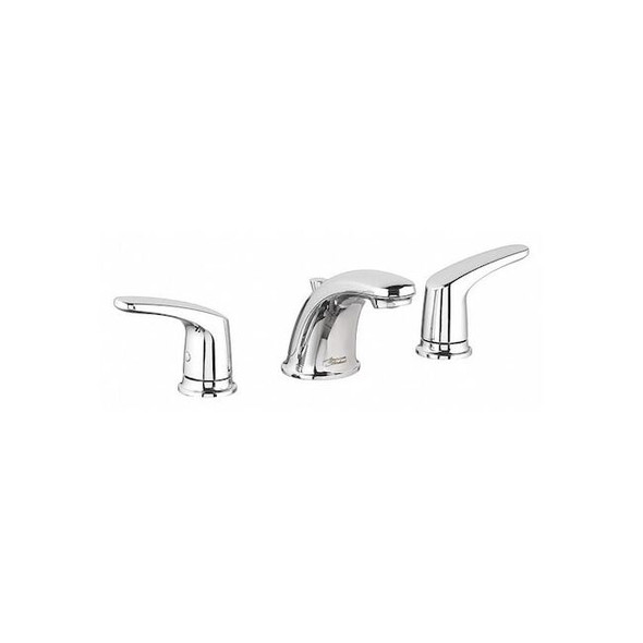 Manual Low Arc Bathroom Faucet, 8" Mount, Chrome 3 Hole