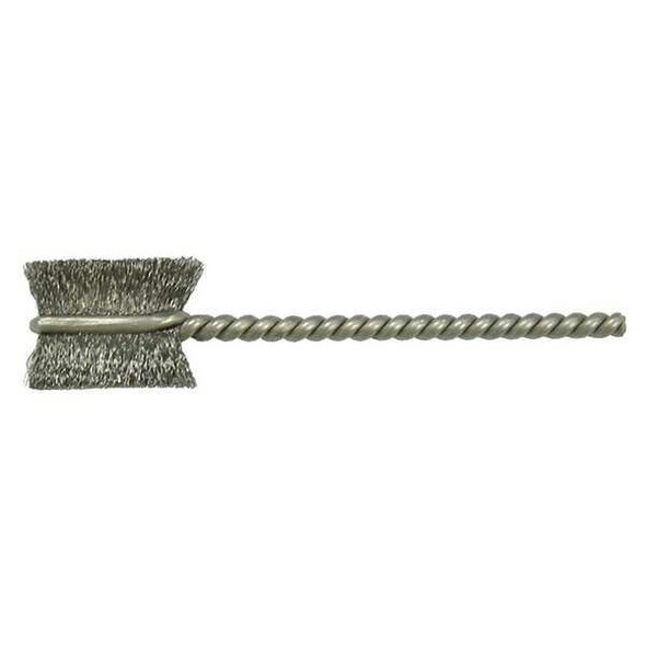 Weiler Single Spiral Tube Wire Brush, Steel, 1/2" 90863