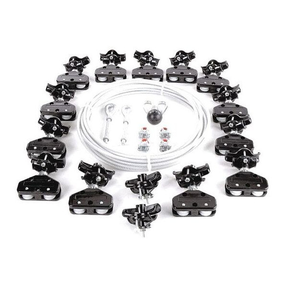 Dayton Festoon System Kit,1/4 In Rope,L 80 Ft 33N214