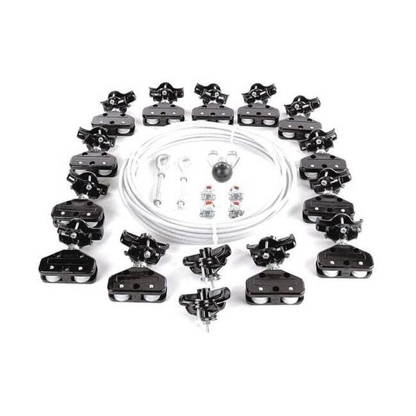 Dayton Festoon System Kit,1/4 In Rope,L 80 Ft 33N214