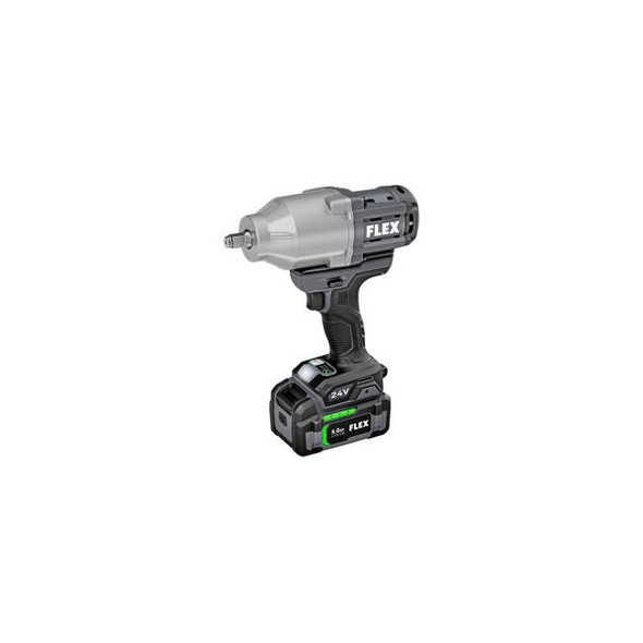 Flex 1/2"" Chuck Size High Torque Impact Wrench Kit Brushless 24V