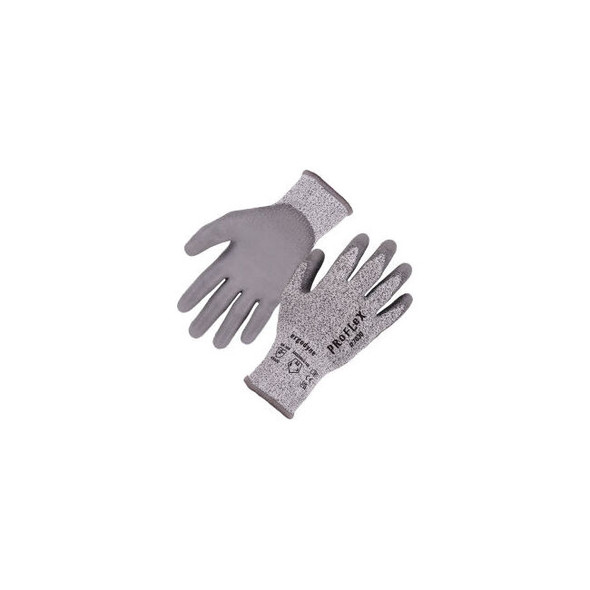 Ergodyne Proflex 7030 Cut Resistant Gloves Polyurethane Coated ANSI A3 L Gray 1