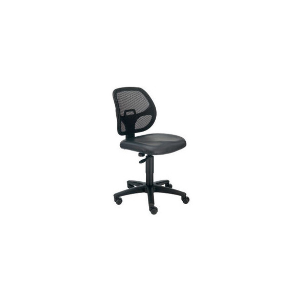 Interion Mesh Office Chair With Mid Back Vinyl Black