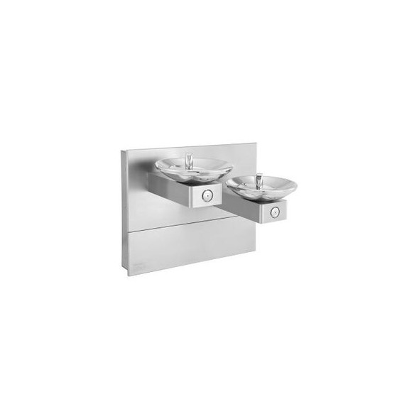 Global Industrial Indoor / Outdoor In-Wall Bi-Level Drinking Fountain Non-Filter