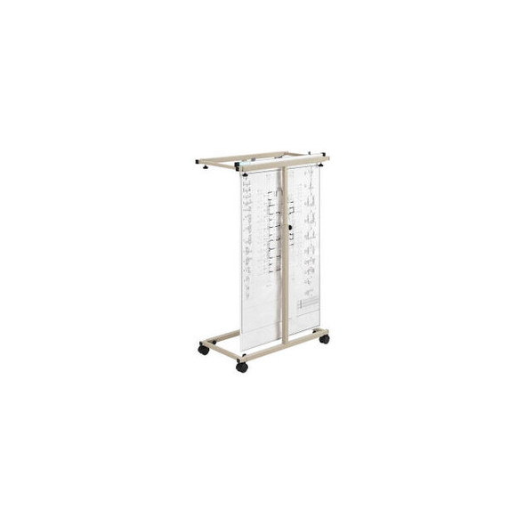 Interion Expandable Mobile Rack with 12""-24"" Hanging Clamps 16""W White