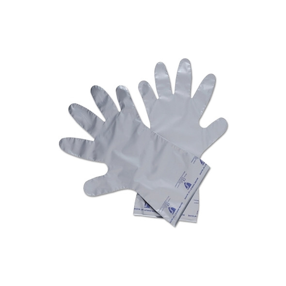 Silver Shield® Chemical-Resistant Gloves, Size 8, Silver