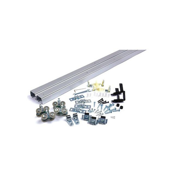 National Guard Track Kit, Top, 8 ft L, 250 lb Limit SLAL-250-BP-2DR-96