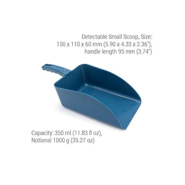 Detectamet Metal Detectable Scoop,5.9 in L,Blue,PK5 514-S086-P01-Z03