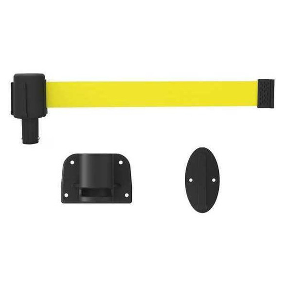 Banner Stakes Belt Barrier,Matte,Yellow Belt PL4124