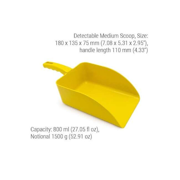 Detectamet Metal Detectable Scoop,7.08 In L,Yellow,Pk5 514-S087-P05-Z03