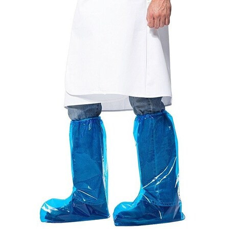 Polyco VR Shoe Covers, Polyolefin, Blue, Slip Resistant Sole: Yes ,Regular 49351