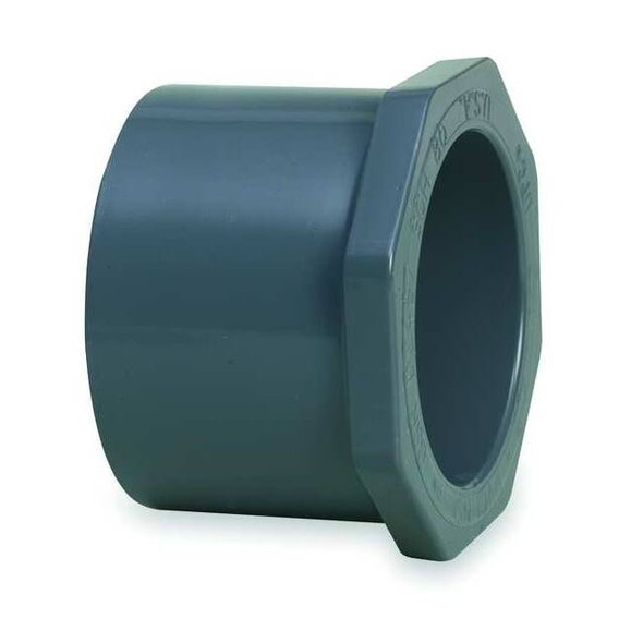 PVC Reducer Bushing, Spigot, 3 in x 1 1/4 in Pipe Size