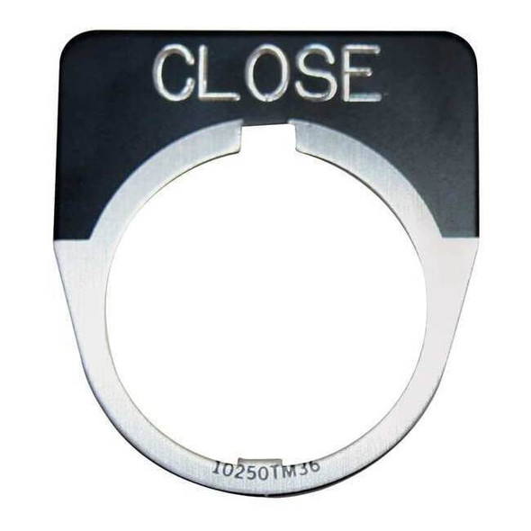 Eaton Cutler-Hammer Legend Plate,Half Round,Close,Black 10250TM11