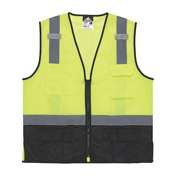 Mcr Safety High Visibility Vest,S Size,Unisex CL2MLSZS