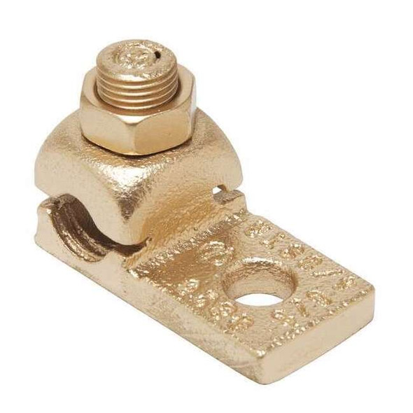 Mechanical Lug, 4/0 AWG Max, 1 Conductor, 1 Hole, 3/8 in Stud, Copper