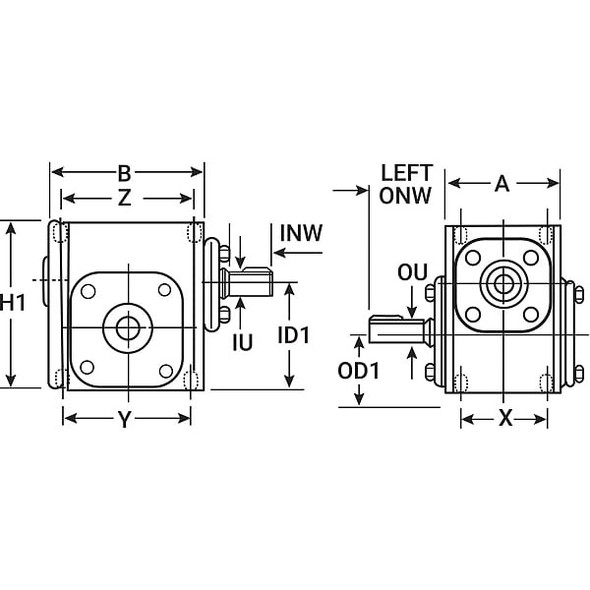 Boston Gear Speed Reducer, Indirect Drive, 40:1 710-40-G