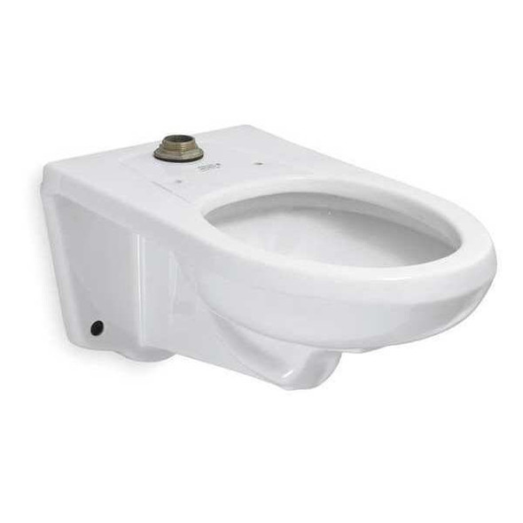 Toilet Bowl, 1.28 to 1.6 gpf, Flushometer, Wall Mount, Elongated, White