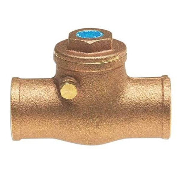 Milwaukee Valve 1-1/2" Sweat Low Lead Bronze Spring Check Valve UP1509 1 1/2