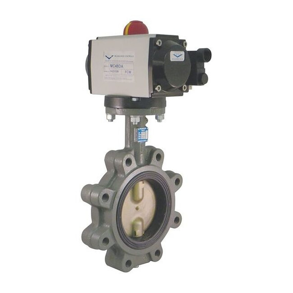 Milwaukee Valve Butterfly Valve,Dbl Acting,Iron,4 In. GLD33E    D 4