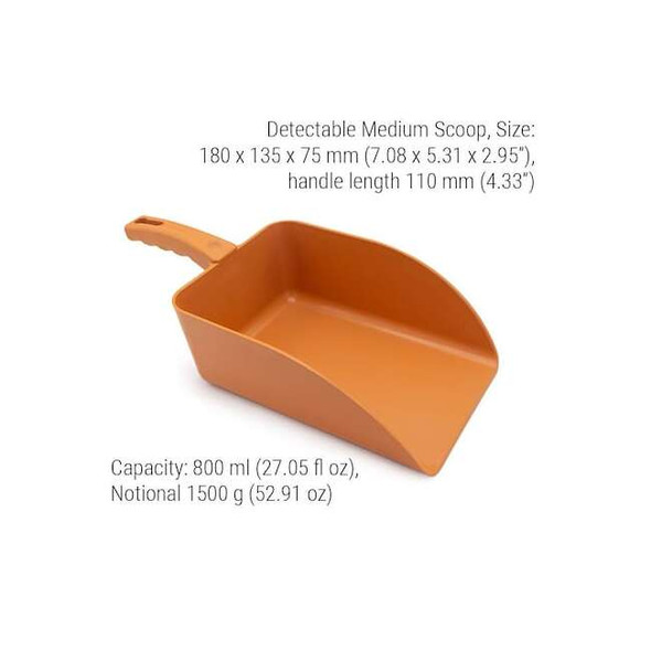 Detectamet Metal Detectable Scoop,7.08 In L,Orange,Pk5 514-S087-P08-Z03