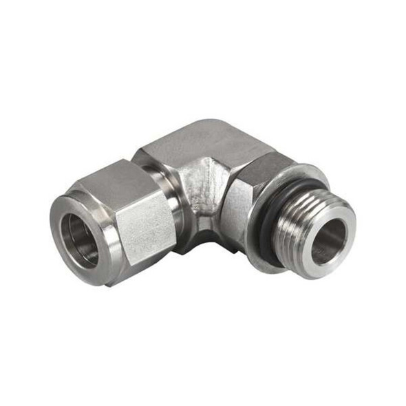 Brennan Industries Elbow, SS, Comp. 3-8 in, MBSPP 1-8 in N6801-06-06-NWO-SS