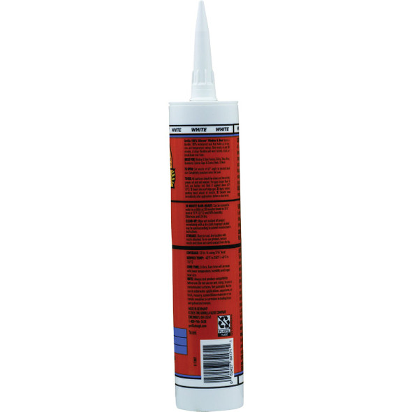 Gorilla 10 Oz. Window & Door Silicone Sealant Cartridge, White