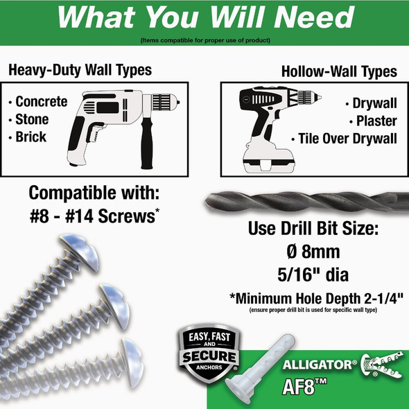 Toggler Alligator #12 x 1-3-4 In. Concrete & Drywall Anchors (50-Count) 50505 234643