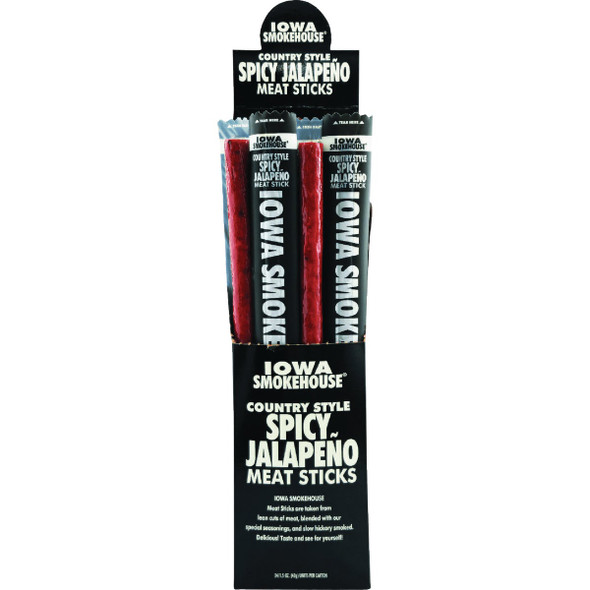 Iowa Smokehouse 1.5 Oz. Country Style Spicy Jalapeno Meat Stick Pack of 24 is-1.5cssp 632101