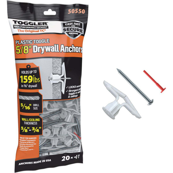 Toggler Snaptoggle #8 x 1-3/4 In. Zinc-Plated Steel Toggle Bolts (20-Count)