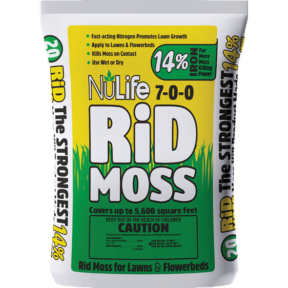 NuLife Rid Moss 20 Lb. 7-0-0 Moss Killer WNL03027