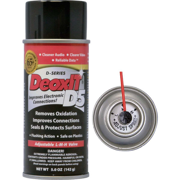 DeoxIT D-Series D5 5 Oz. Electronic Parts Cleaner Spray D5S-6
