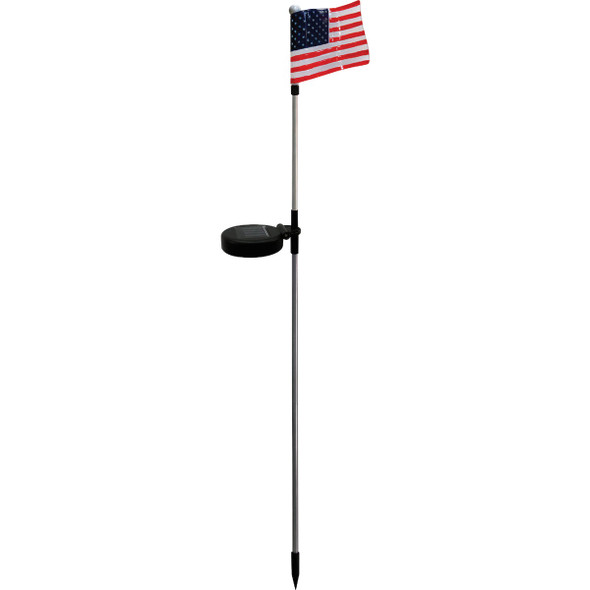 Alpine Solar LED USA Flag Garden Stake Light SLC192ABB Pack of 20