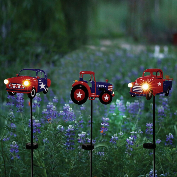 Alpine Solar LED Patriotic Car Garden Stake Light SUG344A Pack of 12 896090